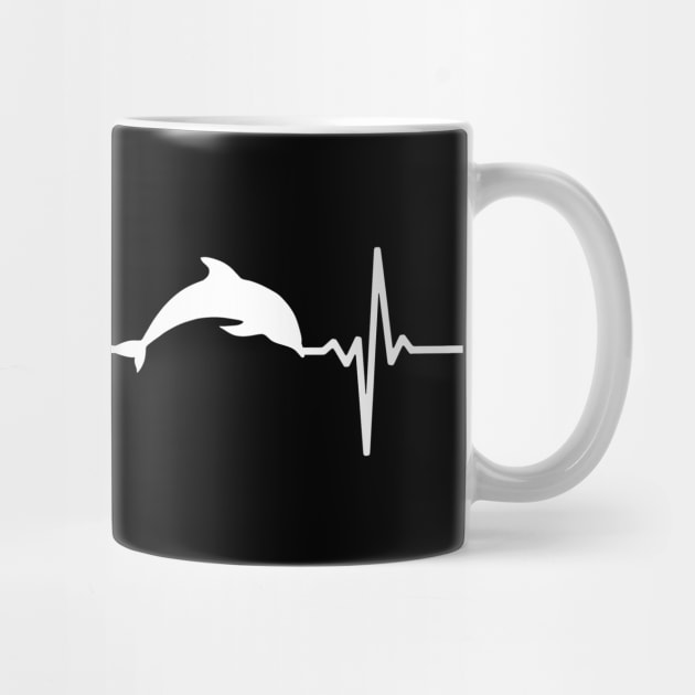 Dolphin Heartbeat Gift For Dolphin Lovers by OceanRadar